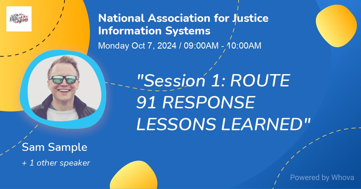 We're excited to announce that National Association for Justice Information Systems Annual Conference is happening October 7 – 10, 2024! Please contact us for more information on how to register for the event! - via #Whova Event Platform