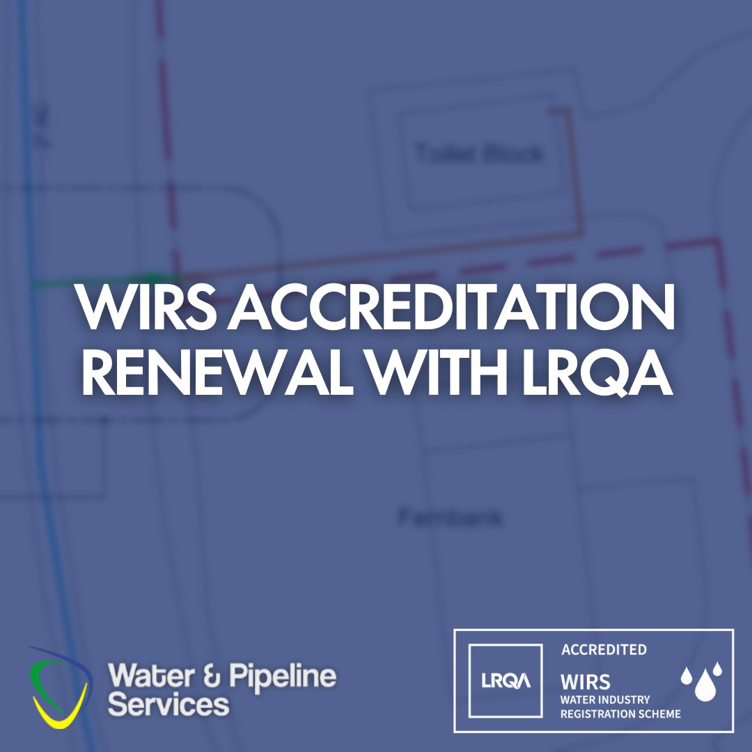 We’re thrilled to announce the renewal of our WIRS accreditation with LRQA! 🎉

The Water Industry Registration Scheme (WIRS) recognises contractors like us who provide essential new connections to existing water supply and sewerage systems as ‘self-lay’ organisations. 💧
