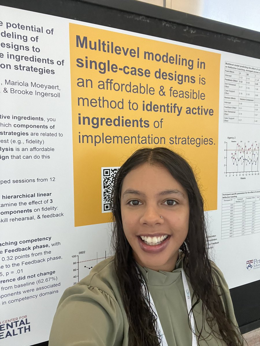 So happy to be enjoying the mountain views in Denver! 🌄 Come stop by my #SIRC24 poster about an affordable and feasible way of identifying active ingredients of implementation strategies like consultation!