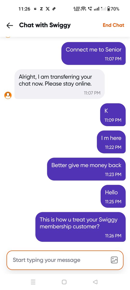 ursimmy's tweet photo. My 

ORDER #186422946255623

There item which delivered to me was entirely wrong. And agent keeping me on hold by not doing anything. Check my message timings.  Please find attachment here. https://t.co/W0gO61haSR