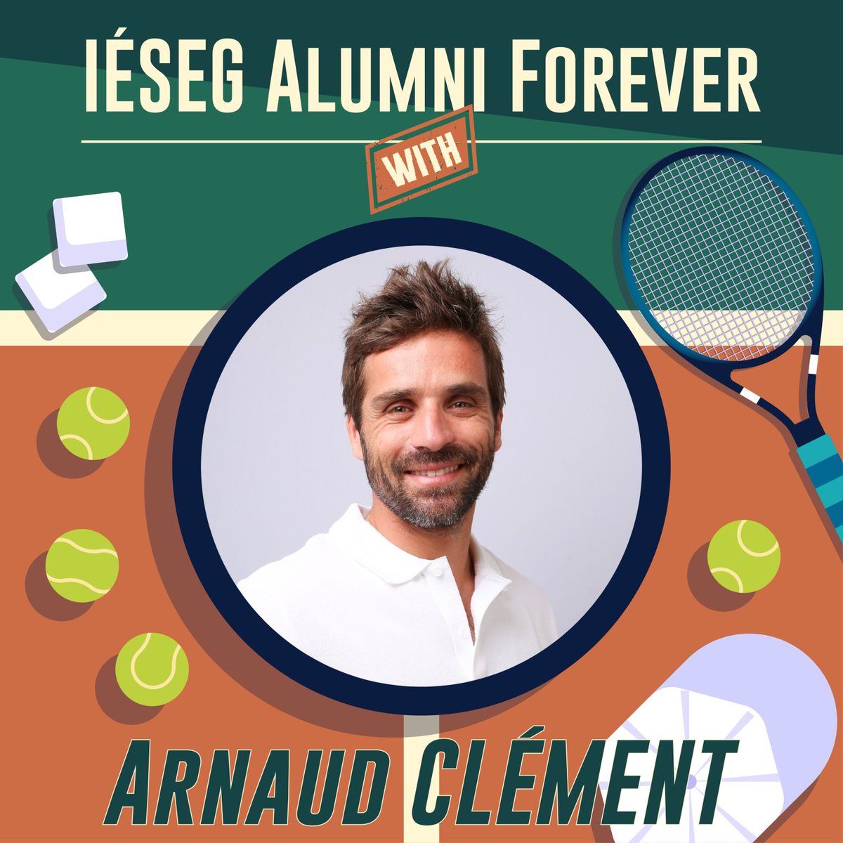 iesegnetwork's tweet image. Nous avons le grand plaisir de vous annoncer que le 17/10 pour la soirée #IESEGAlumniForever ✨ nous accueillerons Arnaud Clément, légende du #tennis français, pour la conférence « #Leadership, Performance et Adaptation : échange avec un champion » 🎾.
➡️ urlr.me/Gs6qz