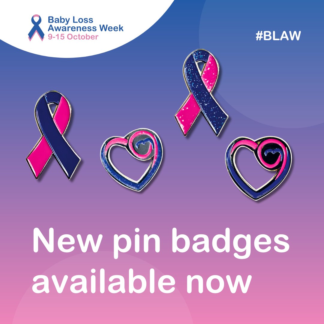Grab your new #BabyLossAwarenessWeek pin and show your support for #BLAW, wherever you go 💖💙

🛒 Visit our shop: shop-babyloss-awareness.org.uk/en/products/me…

#BabyLoss #PregnancyLoss