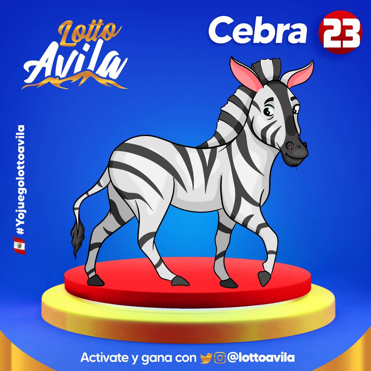 Resultado Sorteo 
27/09/2024
02:00 PM
23 - CEBRA
#LottoAvila