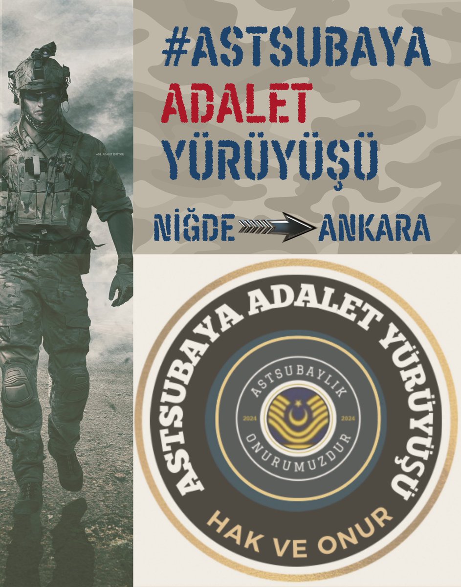 ASTSUBAY HAK VE ONUR MÜCADELESİ” 

Kapsamında,

“TEK NEFES-TEK YÜREK” olan Astsubaylar,

#AstsubayaAdaletYürüyüşü
29 Eylül-17 Ekim 2024 

#AstsubayTabanHareketi
#AstsubaylıkOnurumuzdur
#AstsubayHakveOnurMücadelesi

<a href="/Asbinisiyatif/">Assubay İnisiyatif</a> 
<a href="/asbcalistayi/">Astsubaycalistayi</a>