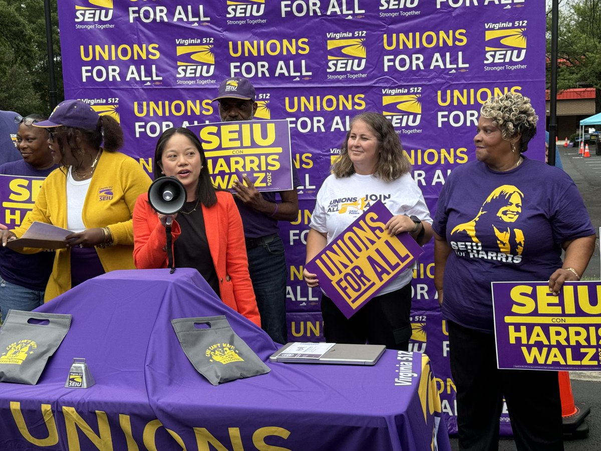NewVAMajority's tweet photo. Our Co-Executive Director, Tram Nguyen, joined SEIU’s Care Can’t Wait Early Voting Rally in Richmond to encourage voters to #GetOutTheVote early.

Make a plan to vote and tell your family and friends. Visit https://t.co/JDGBD9IKDU.

#VaVotes https://t.co/pxwqb3qrKk