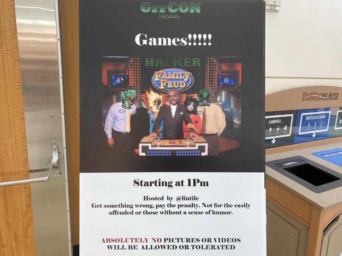 EdwardPrevost's tweet photo. Come play stupid games and win stupid prizes!! @GrrCON With our obnoxiously jocose and strangely attractive host… @lintile https://t.co/ml302xPddw