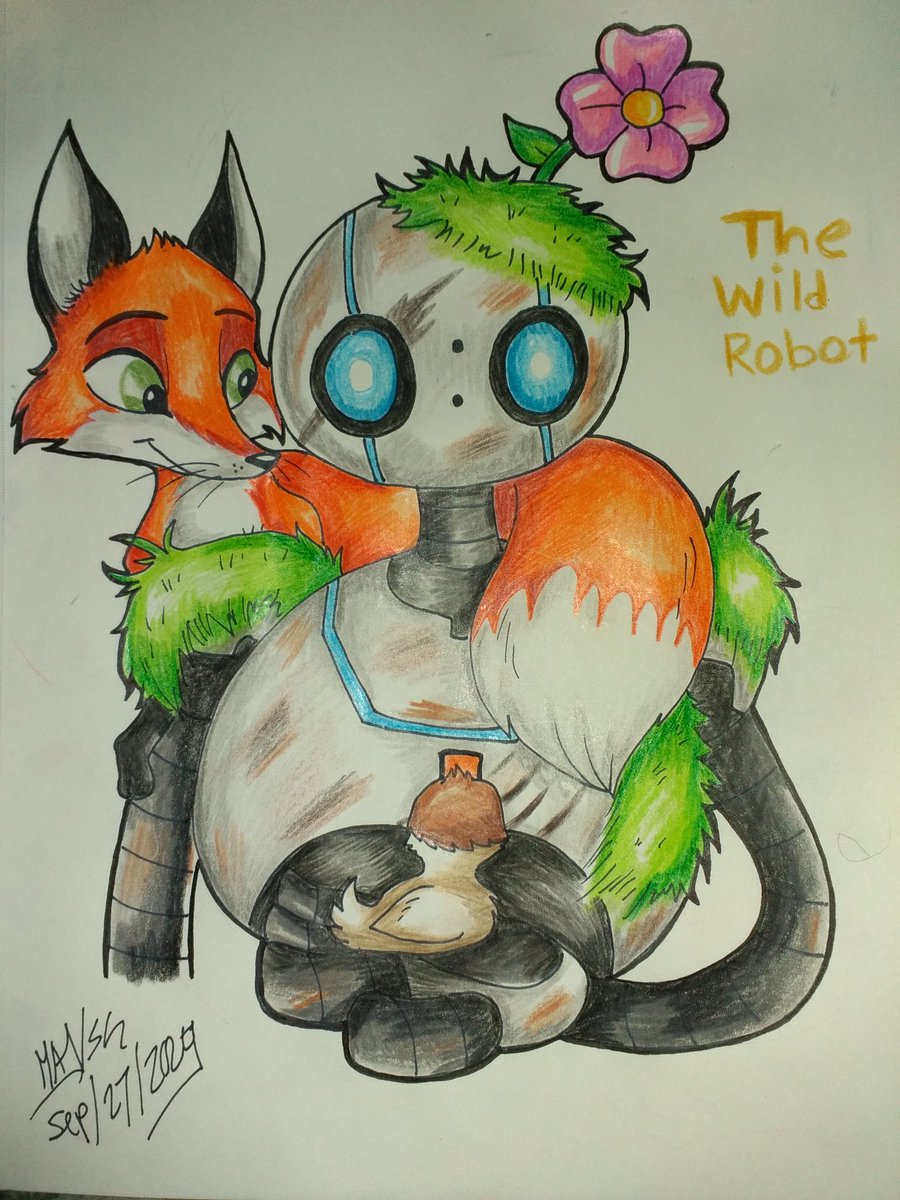 AkaNeonfox's tweet photo. I absolutely loved the #TheWildRobot cutest DreamWorks film of 2024! https://t.co/j2e7VFVLL9