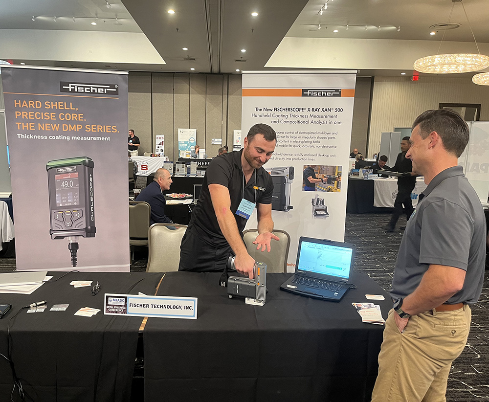 Fischerscope's tweet image. Fischer was happy to exhibit at the Metal Finishing Conference this week in Montebello &amp;amp; San Jose, California. If you still have questions about our coating thickness measuring &amp;amp; material analysis solutions, contact us today! bit.ly/Fischer-Contact
#Metalfinishing #MFANC #MFASC