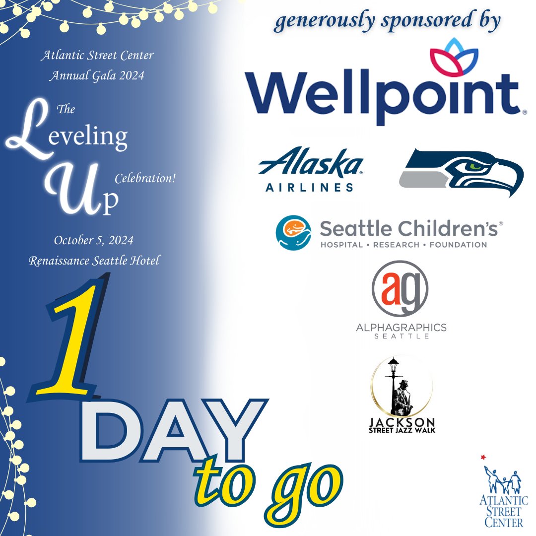 💃🎊✨Our annual gala is TOMORROW! We are thankful to have you and our sponsors. Together with <a href="/wellpoint/">Wellpoint</a>, <a href="/AlaskaAir/">Alaska Airlines</a>, the <a href="/Seahawks/">Seattle Seahawks</a>, <a href="/seattlechildren/">Seattle Children's</a>, <a href="/alphagseattle/">AlphaGraphicsSeattle</a>, and Jackson Street Jazz we are creating resources for the community.

See you tomorrow Saturday, October 5th!