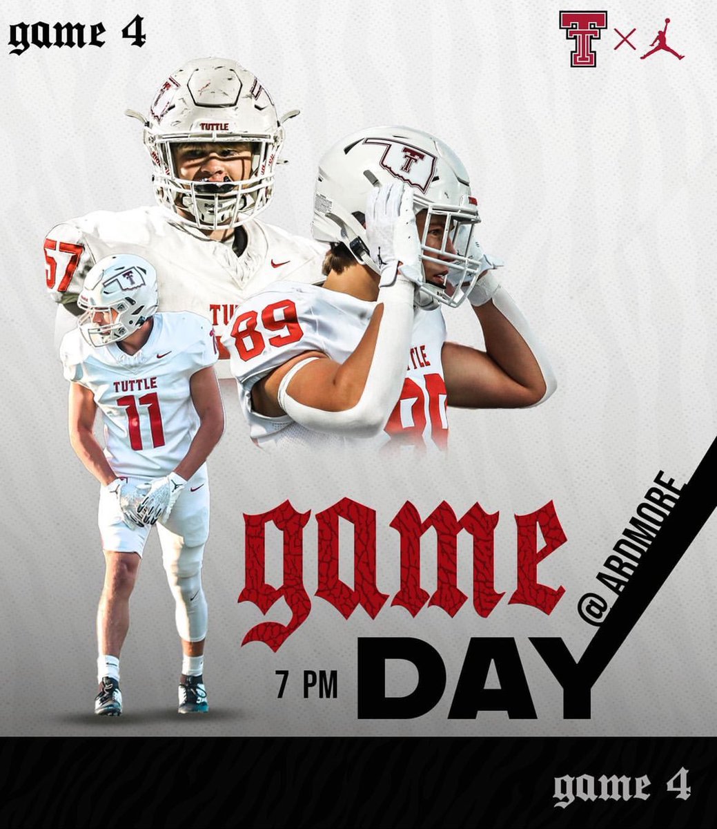 The Tuttle Tigers head to Ardmore this afternoon to take care of business. 

🔥Graphic by <a href="/kqkmedia/">kaleb kuhlman</a> 
Give him a follow!