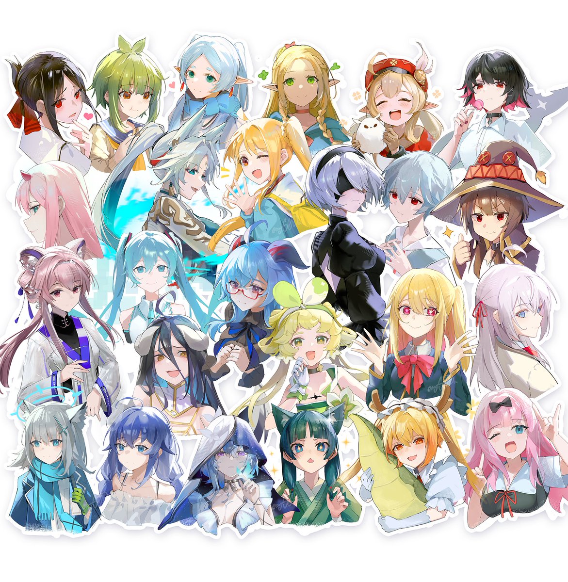 25人のアニメキャラを描いてみました！🎨✨
#絵柄が好きって人にフォローされたい
#イラスト