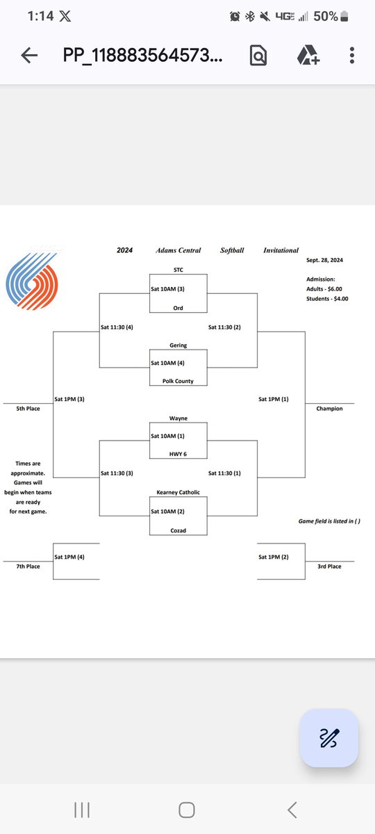 Slammers travel to Hastings tomorrow. First game is vs Gering at 10:00am #HPCstorm #OsceolaBulldogs #CrossCounty1
