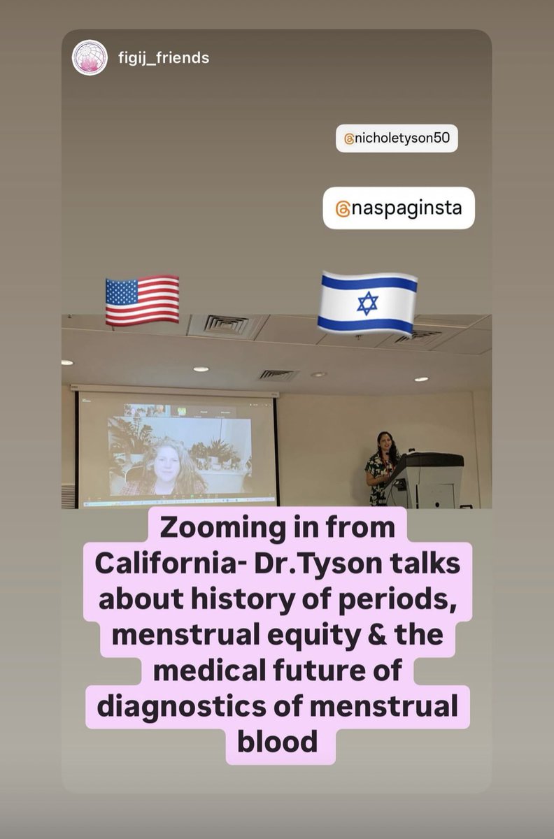 Nichole Tyson, MD (@nicholeatyson) on Twitter photo Had the privilege to present via zoom @ ISRAPAG 2024.
Such a kind summary from the conference leader & my Pediatric endocrinology colleague, Dr. Noah Gruber: We were honored to virtually host Prof. Nichole Tyson who shared her wonderful talk “Menstruation matters: a global Had the privilege to present via zoom @ ISRAPAG 2024.
Such a kind summary from the conference leader & my Pediatric endocrinology colleague, Dr. Noah Gruber: We were honored to virtually host Prof. Nichole Tyson who shared her wonderful talk “Menstruation matters: a global