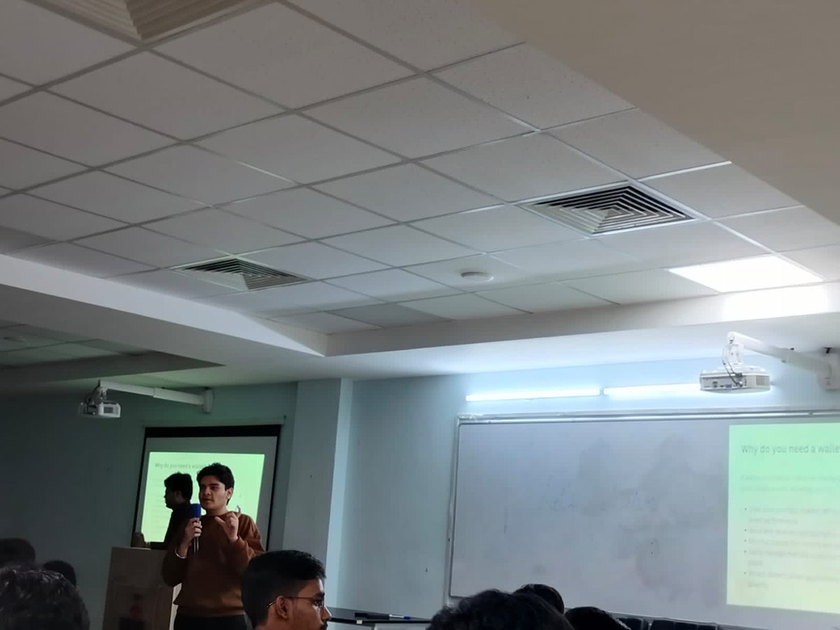 nilaychugh's tweet photo. Attended a great session hosted by @anshitaksoni and @gyan_w3b at IIITN . It was all about blockchain, web3 and AI agents and the session was really great and enlightening to get lost in the world of blockchain and build some really cool things. @CapxCollective 
#Web3 https://t.co/PMgUEavO0G
