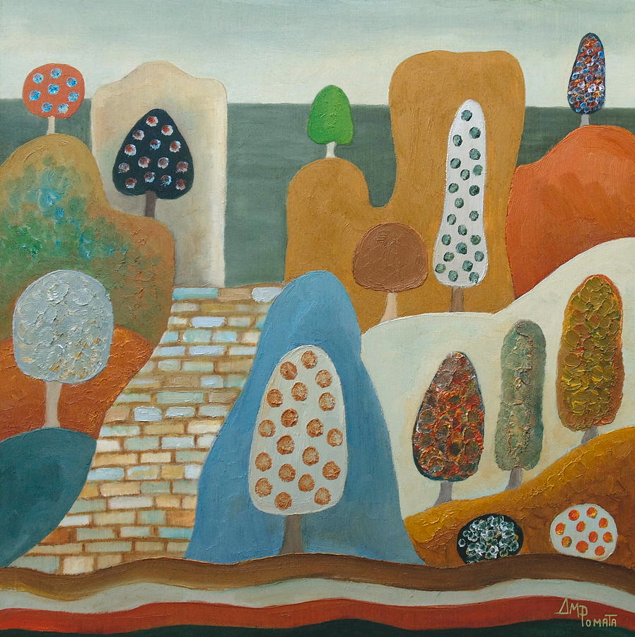 ampomata's tweet photo. This is my painting "Follow The Brick Road". https://t.co/BTE02W7AxA