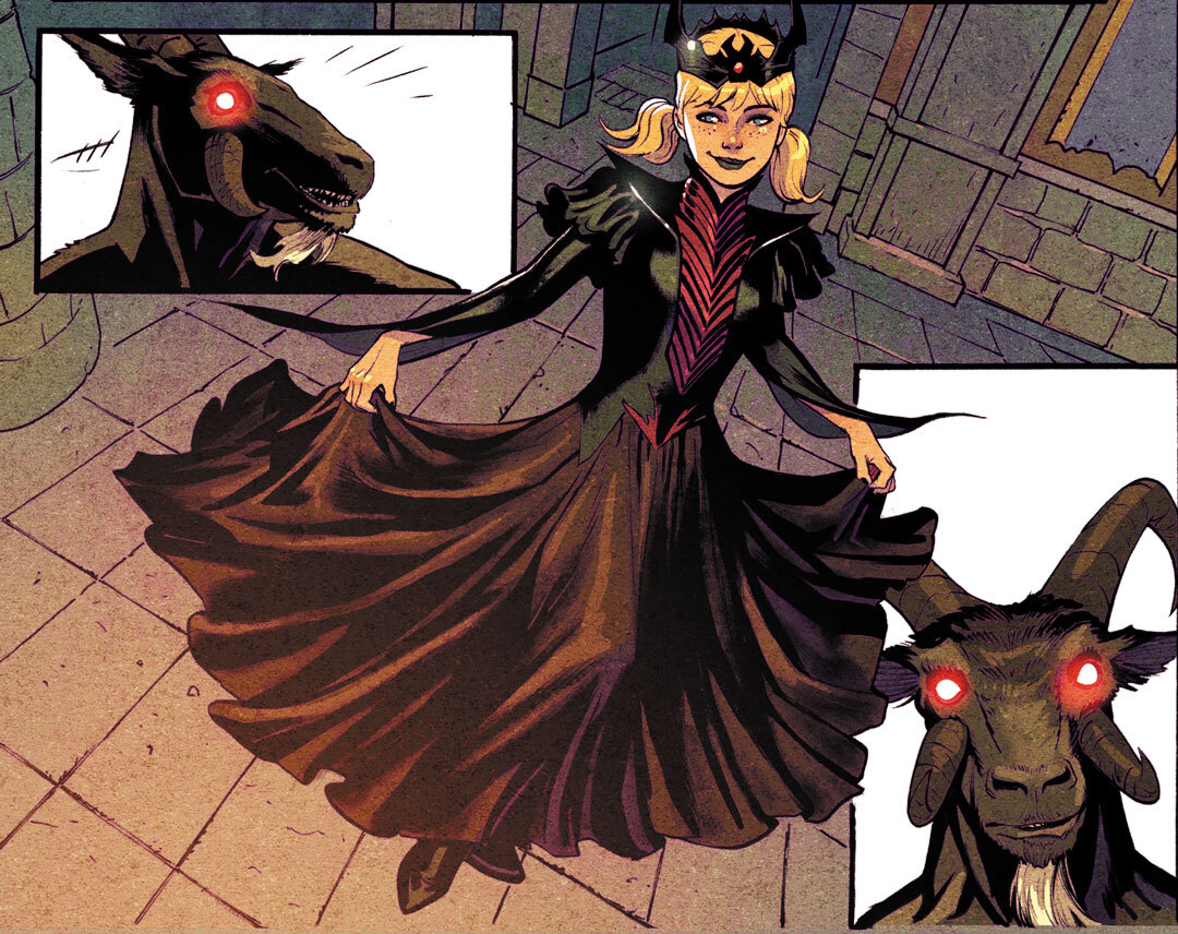 ArchieComics's tweet photo. It's scary season, so you'd be doing yourself a major disservice if you didn't have your local comic store pre-order #TheCursedLibrary: Omega. Jinx and Danni's hellish odyssey continues, and you won't believe who they encounter along the way! https://t.co/xCD04xfxvQ