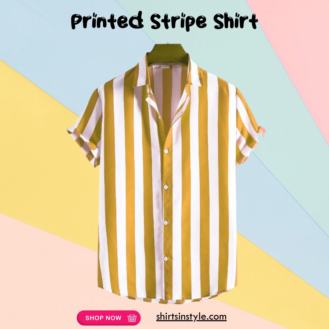 shirtsinstyle's tweet photo. ✨ Elevate your casual style with our Printed Stripe Shirt with Short Sleeves! 👕🌟 Featuring a trendy stripe design, this lightweight and breathable shirt is perfect for warm-weather days. 
Shop Now: https://t.co/X50Dj4ctD6
#stripedshirt #summerstyle #casualfashion https://t.co/nTz0M1lJT8