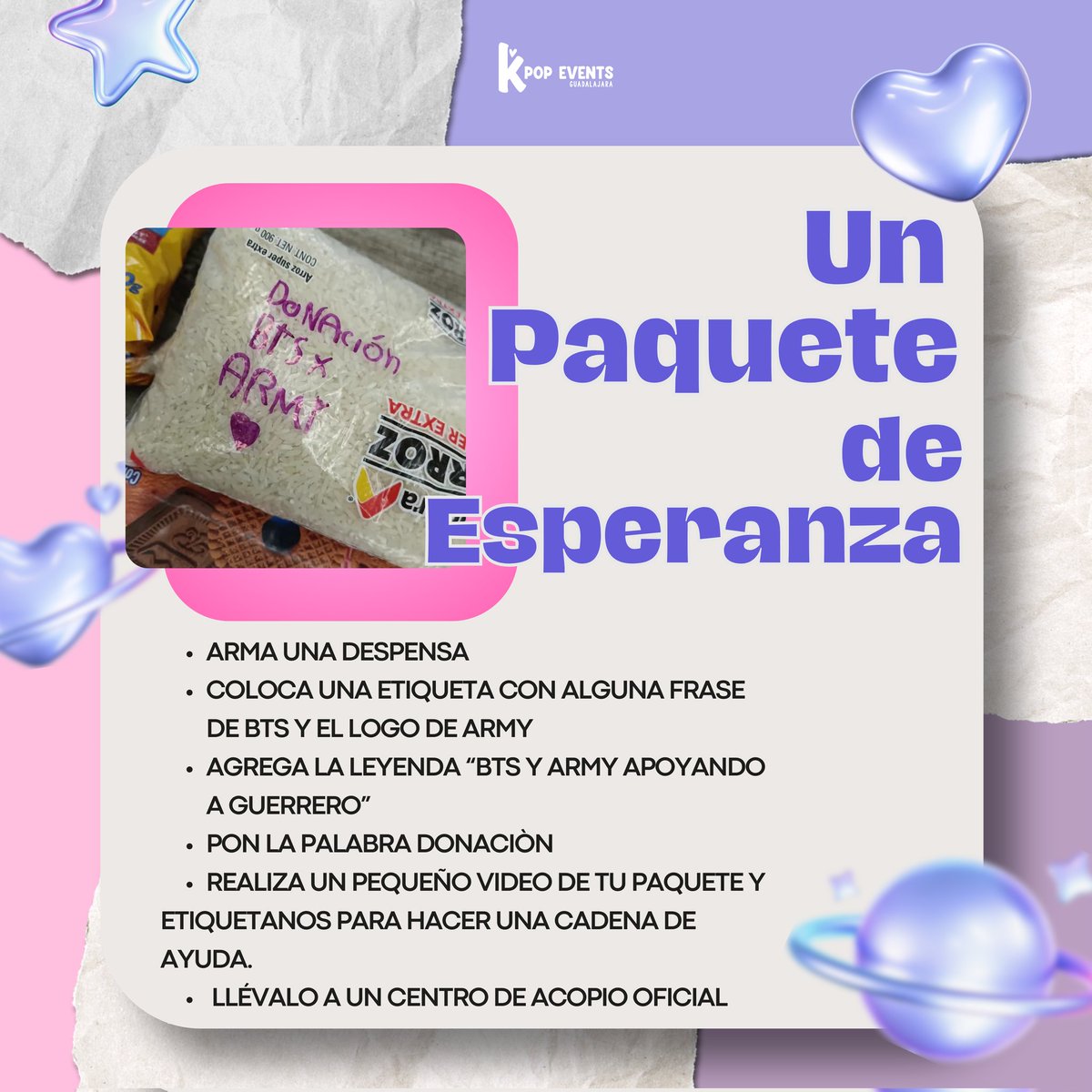 KpopEventsGDL's tweet photo. Army es momento de apoyar!  Pedimos nuevamente de su apoyo para los afectados del huracán John. 
 
#fuerzaacapulco #fuerzaguerrero
#HuracánJonh #AcapulcoJonh
#Namjoon #Jin #SUGA #JHOPE #Jimin #Taehyung #JUNGKOOK #BTS #kpopeventsgdl #fyp #gdl #guadalajara #mexico https://t.co/jIHk1HpRSw