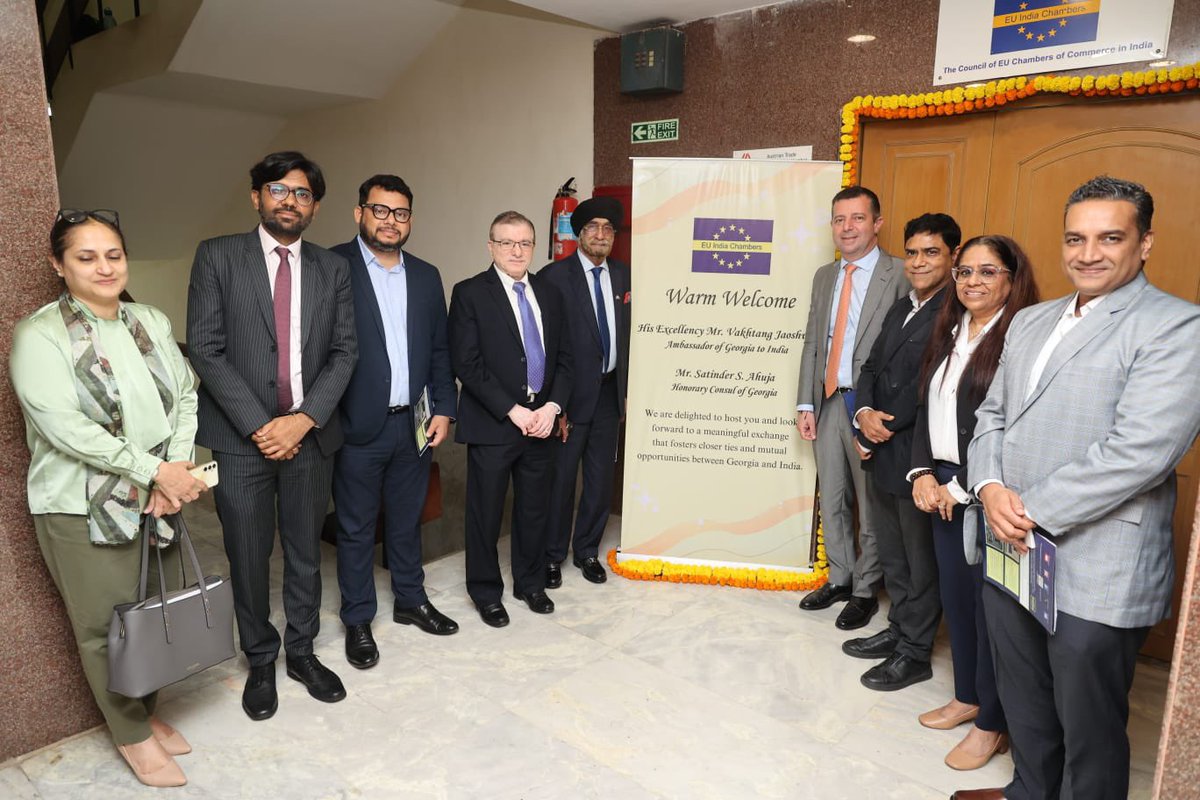We had the honor of welcoming His Excellency  #VakhtangJaoshvilli , the Ambassador of Georgia to India, on his first visit to Mumbai accompanied by Mr. #SatinderAhuja, Honorary Consul of Georgia to the EU Chambers' office in Mumbai today.

Our conversations explored exciting