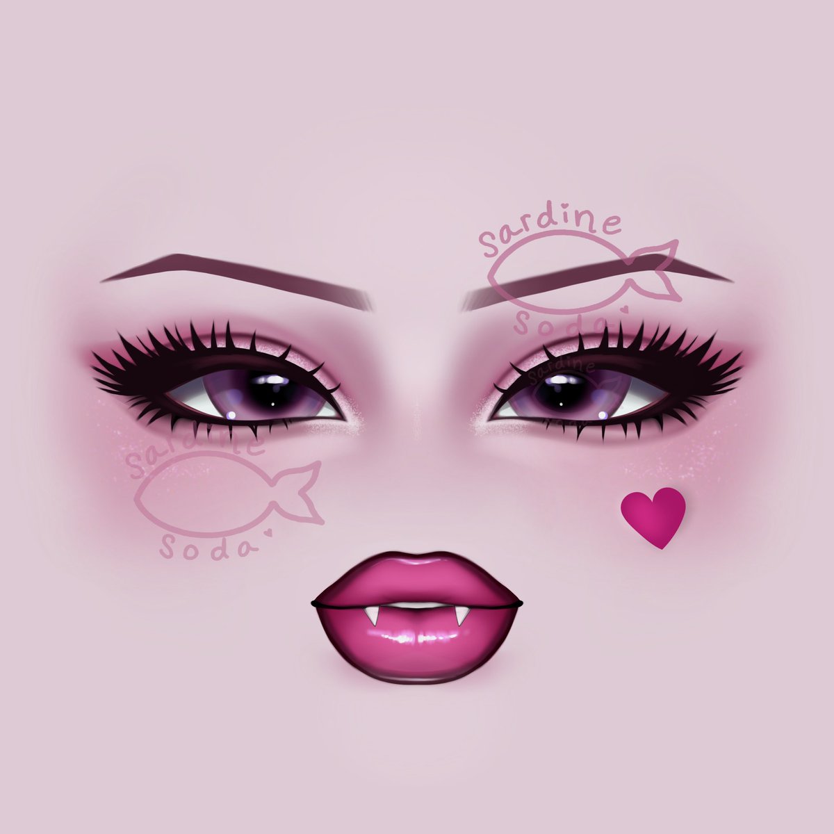 sardinesoda's tweet image. hmu if you need faces made 🤭💞🦇

#roblox #robloxface #monsterhigh