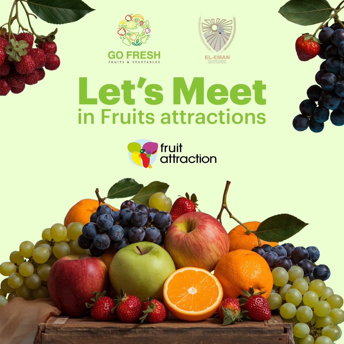 ElemanFor's tweet image. Let’s meet in Madrid next month at Fruit Attraction 

#fruitattraction 
#fruits #fruitlogistica
#ifema #madrid 
#berlin #vegetables
