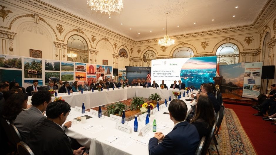 USTDAdirector46's tweet photo. I joined @USISPForum during #UNGA79 #ClimateWeek to affirm @USTDA’s commitment to partnering w/ 🇮🇳 on #ClimateAction, advancing sustainable infrastructure investment in priority areas such as #climate and #CleanEnergy security. We are building on the vision of @US_PGI and #IPEF. https://t.co/IY1xIyS8dt