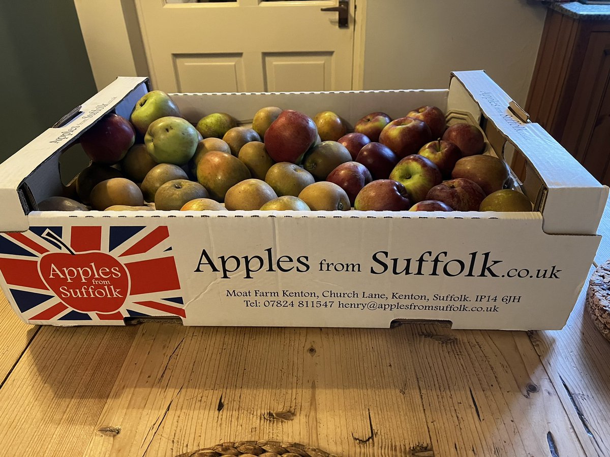 Alan Smyth (@alanrsmyth) on Twitter photo Russets, Cox’s, Kidd’s: delicious apples from Britain and Ireland no longer found in supermarkets! Just been to Moat Farm in Suffolk to collect these beauties! Thanks to Henry for great service.
suffolkcampsite.co.uk/the-orchard/
<a href="/KrysSzpakowska2/">Krys Szpakowska</a> <a href="/DrNeilK/">Neil Kennedy</a> <a href="/IPFdoc/">Gisli Jenkins</a> Russets, Cox’s, Kidd’s: delicious apples from Britain and Ireland no longer found in supermarkets! Just been to Moat Farm in Suffolk to collect these beauties! Thanks to Henry for great service.
suffolkcampsite.co.uk/the-orchard/
<a href="/KrysSzpakowska2/">Krys Szpakowska</a> <a href="/DrNeilK/">Neil Kennedy</a> <a href="/IPFdoc/">Gisli Jenkins</a>