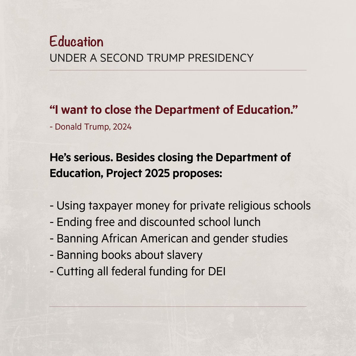 votingwhileblk's tweet image. 🗣️ This week, September 21-27, in the #VotingWhileBlack movement 🗣️

👉🏾 This #BannedBooksWeek, we shared info about what our education system would look like under a second Trump presidency &amp;amp; his implementation of Project 2025. Get ready to vote at votingwhileblack.civicengine.com.

(1/3)