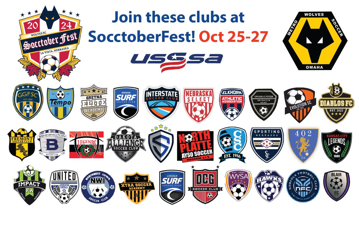 Metro_Wolves's tweet photo. https://t.co/RiUOUrkrBk - Registration closes Oct 7! CHI Health MultiSport Complex - La Vista, NE.  Oct 25-27. Turf fields, lights, costumes welcome! https://t.co/A0ou1b9o4c