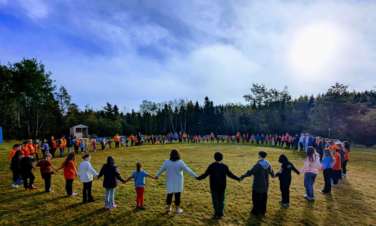 CAcougars179's tweet photo. A wonderful, reflective day at CA as we learned about reconciliation for Orange Shirt Day 2024 🧡. @NLSchoolsCA https://t.co/Re6gyAplbj