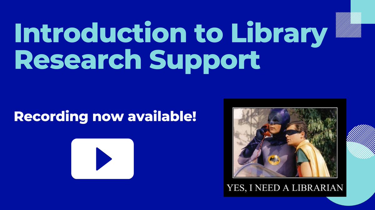 Lamar Soutter Library at UMass Chan Medical School (@umasschanlib) on Twitter photo Recording is now available for our Introduction to Library Research Support seminar from earlier this month: libraryguides.umassmed.edu/video_tutorial… <a href="/UMassChan/">UMass Chan Medical School</a> <a href="/UMassMedPostDoc/">UMass Chan Postdoc Association</a> Recording is now available for our Introduction to Library Research Support seminar from earlier this month: libraryguides.umassmed.edu/video_tutorial… <a href="/UMassChan/">UMass Chan Medical School</a> <a href="/UMassMedPostDoc/">UMass Chan Postdoc Association</a>