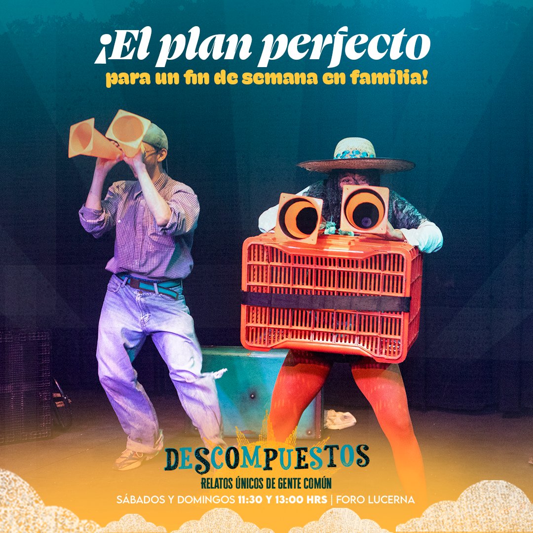 Tengo pases dobles para que vayan a ver #Descompuestos mañana sábado a las 11:30am en el Foro Lucerna 
¿Quién dice yo? 

La dinámica es muy sencilla. 
1. Ve al siguiente link: vm.tiktok.com/ZMh6Caopy/
2. Comenta y comparte en tiktok 
3. Déja aquí tu nombre y screenshot. Y listo