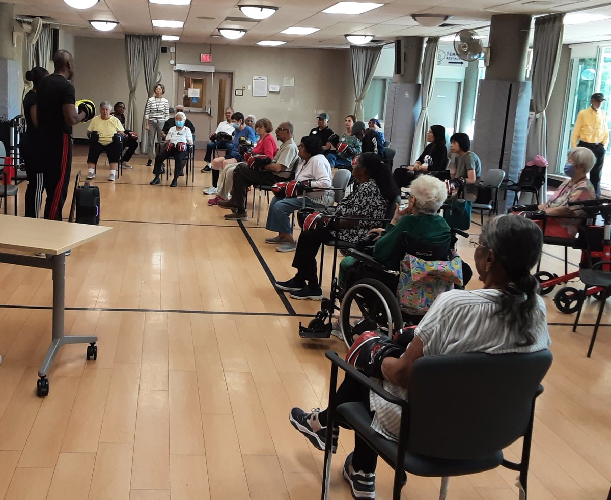 SPLCDOTCA's tweet photo. Challenge your brain and heart while learning some boxing combinations and laughing with peers.
To register, please visit https://t.co/b4Fdc04urT, click "Register Here", and select "Fitness" from the options in the form.
#scarbto #scarborough #healthyaging #seatedboxing https://t.co/LLhui5A5VQ