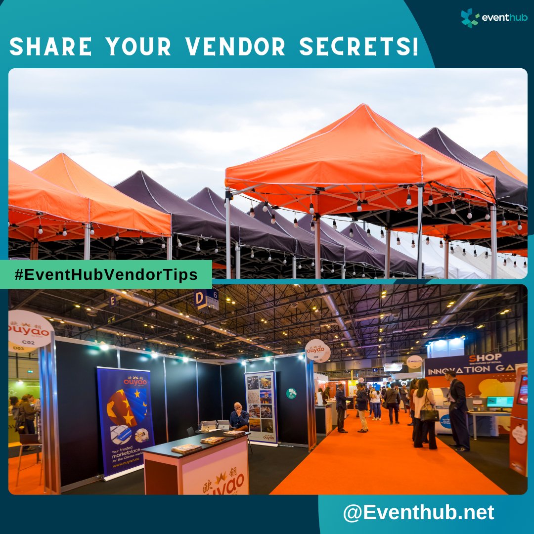 EventHubOff's tweet image. 📢 Vendors, Share Your Secrets! 🎤
Top tips for a show-stopping booth? Drop your advice below! 👇
📸 Share a photo with #EventHubVendorTips and tag @EventHub for a chance to be featured! 🎉 #EventHubVendorTips #BoothSetup #EventBooth