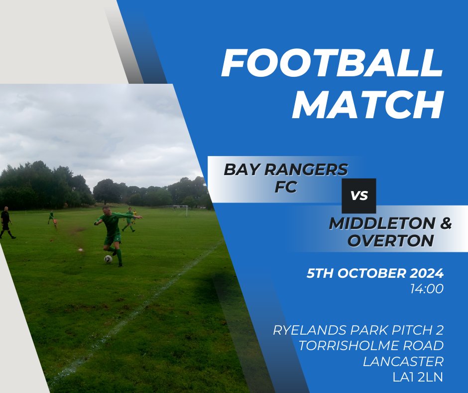 Our home game today is against Middleton &amp; Overton kick off is at 2pm come down to watch an intense and enjoyable game we'd love to see you there #upthebay