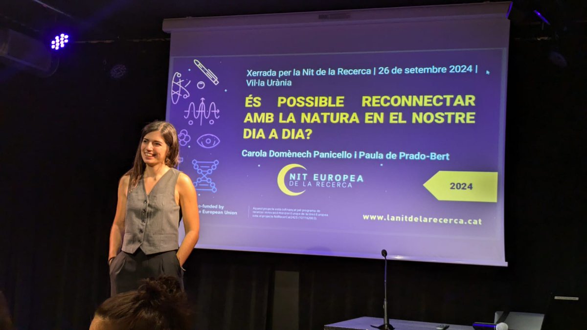 📣"La #NitRecerCat24 és un esdeveniment de divulgació científica que té com a objectiu apropar la recerca a la societat que se celebra arreu d'Europa"🌙.

🤗Aquest ha estat el meu petit discurs de presentació aquests dos dies genials d'aprenentatges. Gràcies per formar-hi part.💫