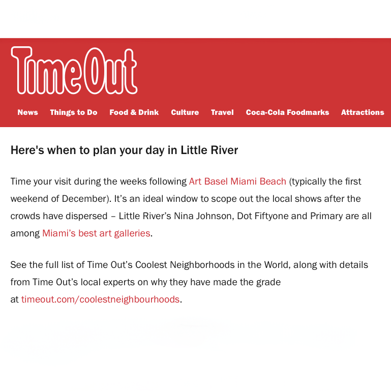 FiftyoneDot's tweet photo. "Thank you, TIME OUT @timeoutmiami and Falyn Wood @falynrose, for highlighting us as one of the best galleries in Miami in your recent article: 'Little River Was Just Named the Coolest Neighborhood in Miami.'" https://t.co/qk3woYtsfn