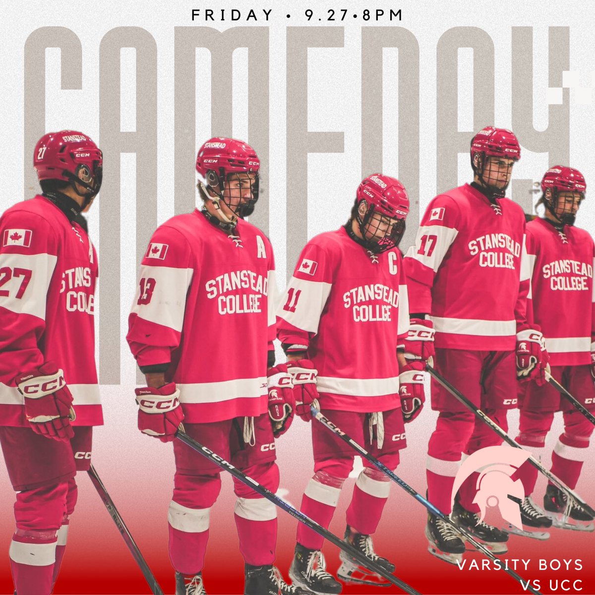 HOME GAMES THIS WEEKEND 
📍Friday • 8PM • vs UCC
📍Saturday • 2:30PM • vs Rothesay Netherwood School 
📍Sunday • 12:30PM • vs Ridley College