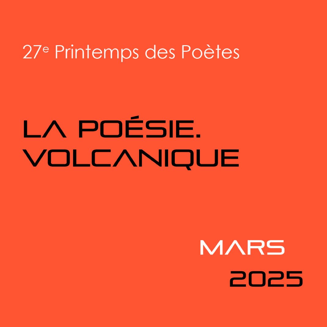 🌋 #Poésie | Tous niveaux

🔶 Pour sa 27e édition, en mars 2025, le #PrintempsDesPoètes <a href="/P_D_Poetes/">Le Printemps des Poètes</a> aura pour thème : « La poésie. Volcanique »

Communiqué de presse 👉 printempsdespoetes.com/IMG/pdf/cp-la_…
Site 👉 printempsdespoetes.com/Le-Printemps-d…🔶