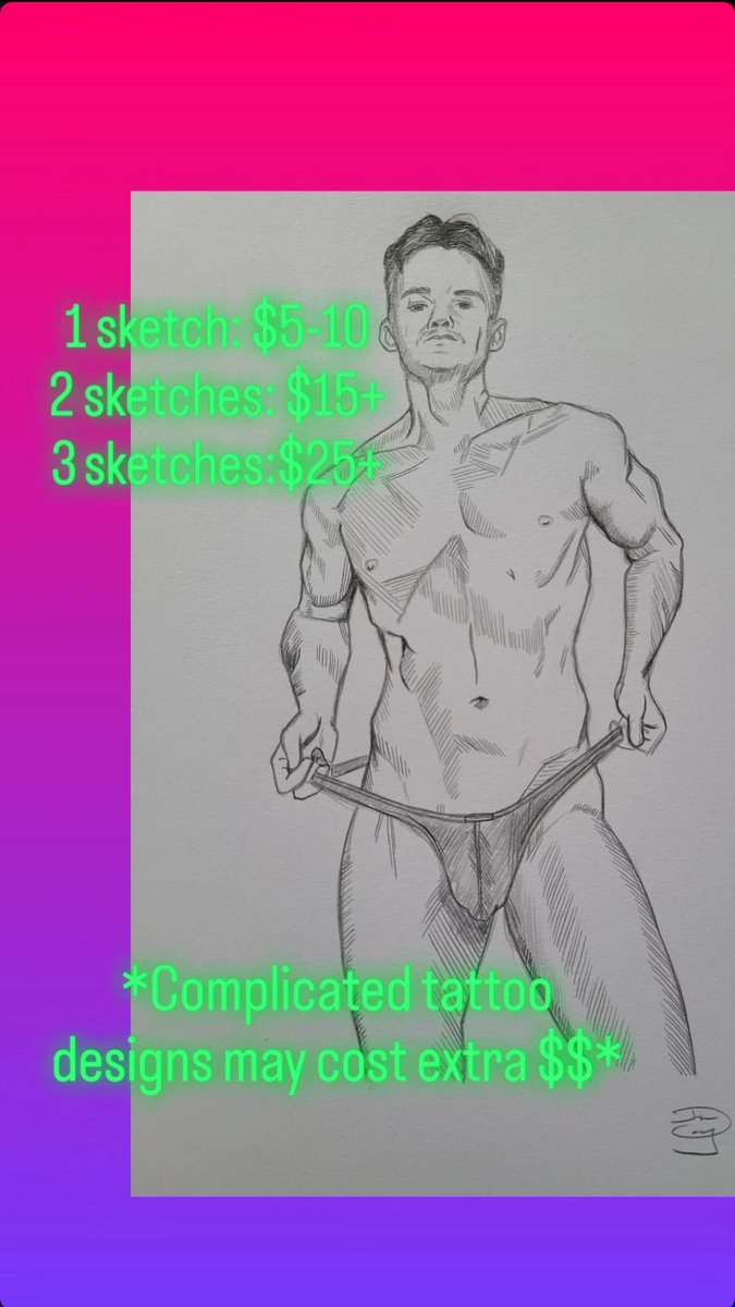 NaughtyEmbres's tweet photo. So I'm making a move. Anyone who wants me to sketch them, I'll happily make a sketch for you. Here are my rules and only payment options: I will not accept any other form of payment. Thank you ahead of time! https://t.co/3sy8AajrnH
