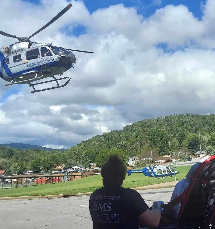 scannerfood's tweet image. Rescue flights for Erwin, Tn hospital cutoff by floodwater