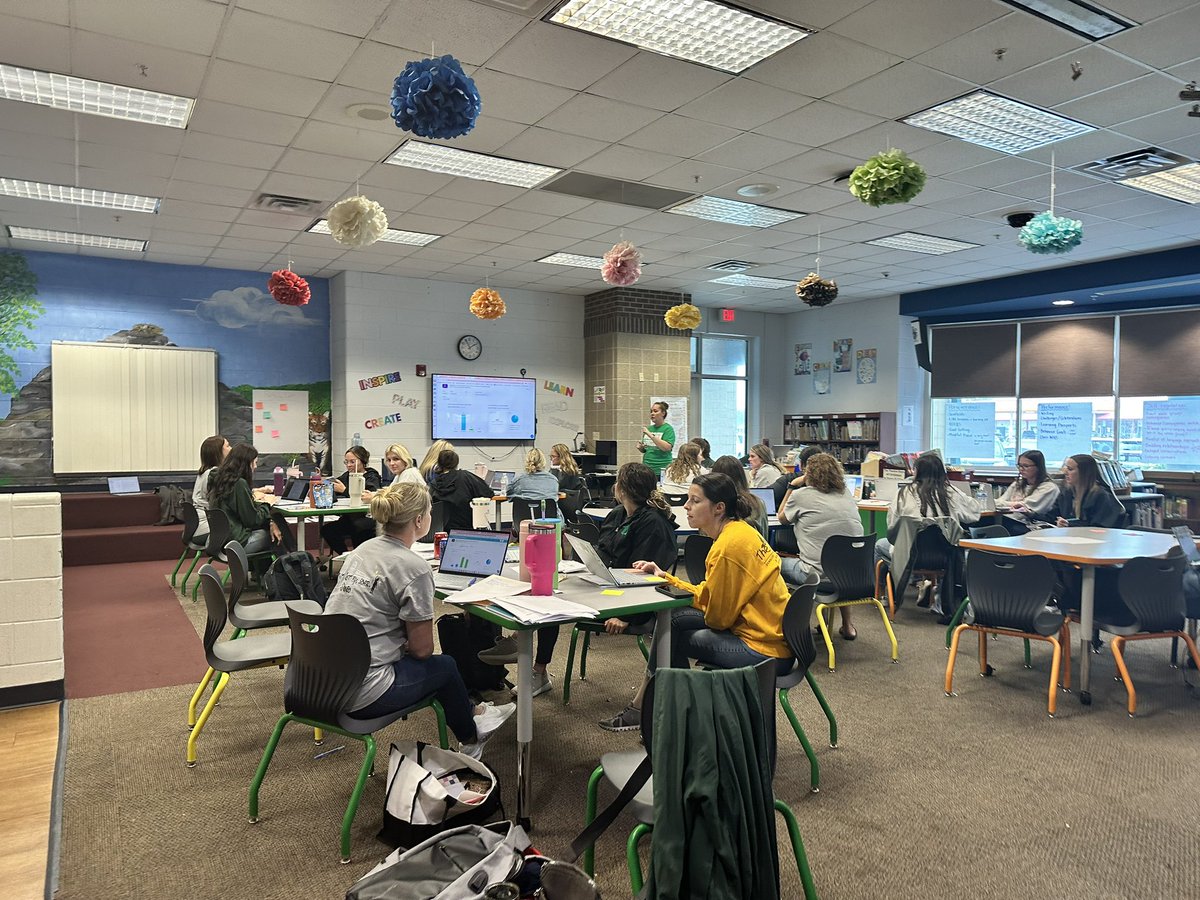 RockfieldE's tweet photo. Wow!  Amazing teachers working to improve writing, create reading plans, and review safety procedures. Way to go Raiders! https://t.co/yX8h9IhuaO