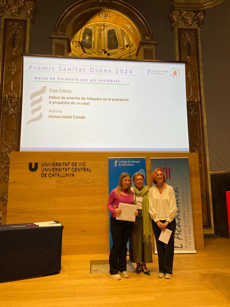 Col·legi Metges BCN (@combarcelona) on Twitter photo <a href="/anna_ribas_c/">Anna Ribas Casals</a> <a href="/CoMBOsona/">CoMB Osona</a> <a href="/montse_esquerda/">Montse Esquerda</a> <a href="/CCMC_MetgesCat/">Consell de Col·legis de Metges de Catalunya - CCMC</a> <a href="/IBBioetica/">Institut Borja de Bioètica</a> <a href="/ResidentsCHV/">Residents.Vic</a> <a href="/HUSCVic/">Hospital Universitari de la Santa Creu de Vic</a> <a href="/uvic_ucc/">UVic-UCC</a> 🏆42a edició dels Premis Sanitat Osona. Categoria Borsa Formativa dels Residents. Millor Cas Clínic➡️Inmaculada Conde del Consorci Hospitalari de Vic (<a href="/ResidentsCHV/">Residents.Vic</a>), pel treball 'Debut de arteritis de Takayasu en el puerperio. A propósito de un caso’
#ActeProfessioCoMB <a href="/anna_ribas_c/">Anna Ribas Casals</a> <a href="/CoMBOsona/">CoMB Osona</a> <a href="/montse_esquerda/">Montse Esquerda</a> <a href="/CCMC_MetgesCat/">Consell de Col·legis de Metges de Catalunya - CCMC</a> <a href="/IBBioetica/">Institut Borja de Bioètica</a> <a href="/ResidentsCHV/">Residents.Vic</a> <a href="/HUSCVic/">Hospital Universitari de la Santa Creu de Vic</a> <a href="/uvic_ucc/">UVic-UCC</a> 🏆42a edició dels Premis Sanitat Osona. Categoria Borsa Formativa dels Residents. Millor Cas Clínic➡️Inmaculada Conde del Consorci Hospitalari de Vic (<a href="/ResidentsCHV/">Residents.Vic</a>), pel treball 'Debut de arteritis de Takayasu en el puerperio. A propósito de un caso’
#ActeProfessioCoMB