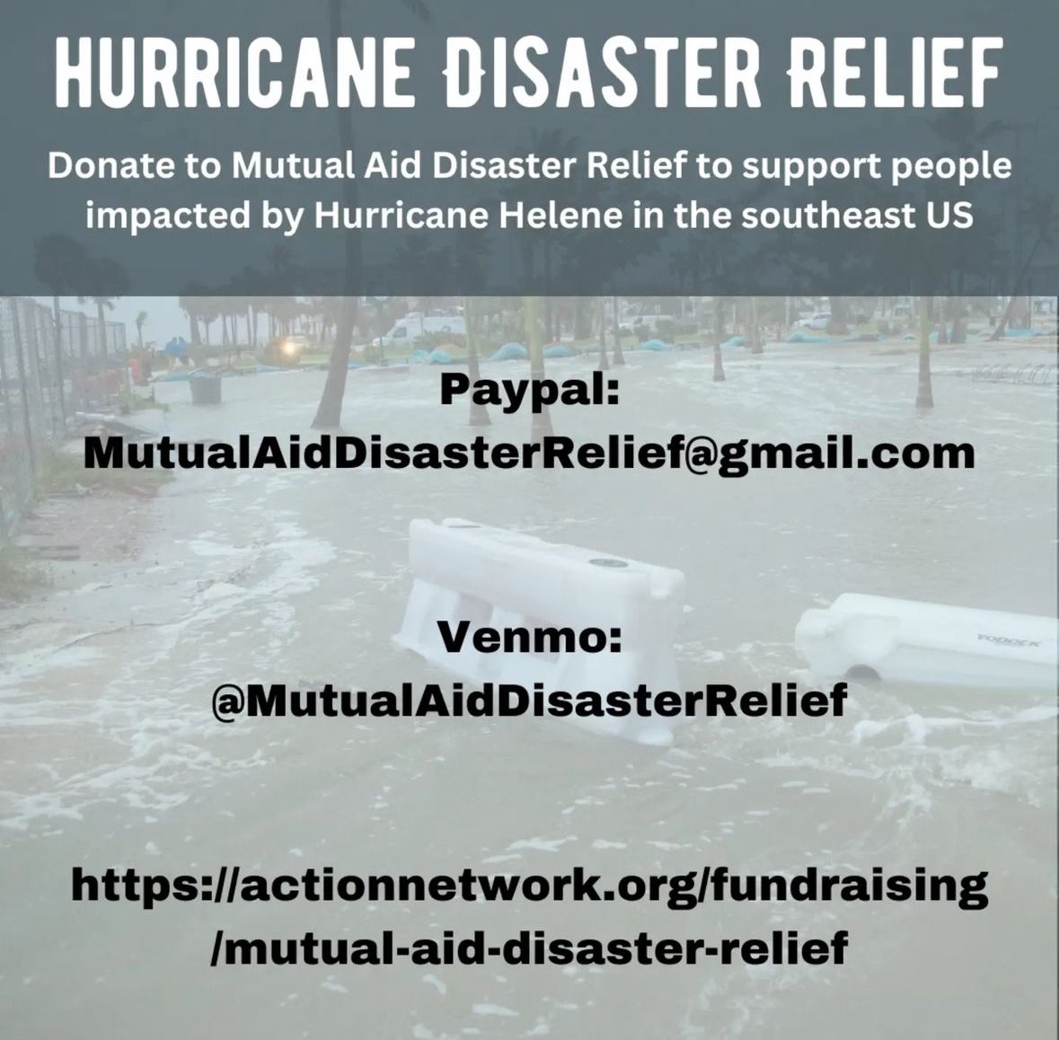 Hurricane Helene disaster relief trusted mutual aid funds: