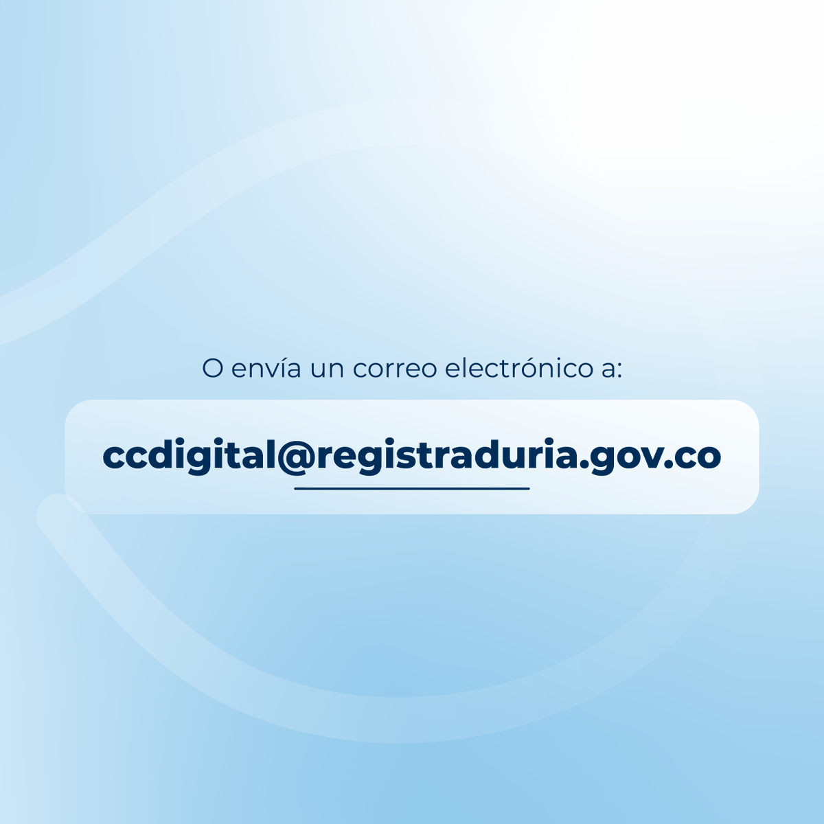 Registraduria's tweet photo. ¿Dudas sobre tu cédula de ciudadanía digital? 🆘 ¡Estamos para ayudarte! 

Consulta nuestra web o contáctanos en nuestras nuevas líneas de atención. Estamos disponibles de lunes a viernes, de 8:00 a. m. a 5:00 p. m. 

Y recuerda... #NoTeEnredesConElTrámite 📱✉️ https://t.co/fInXRgm2DU
