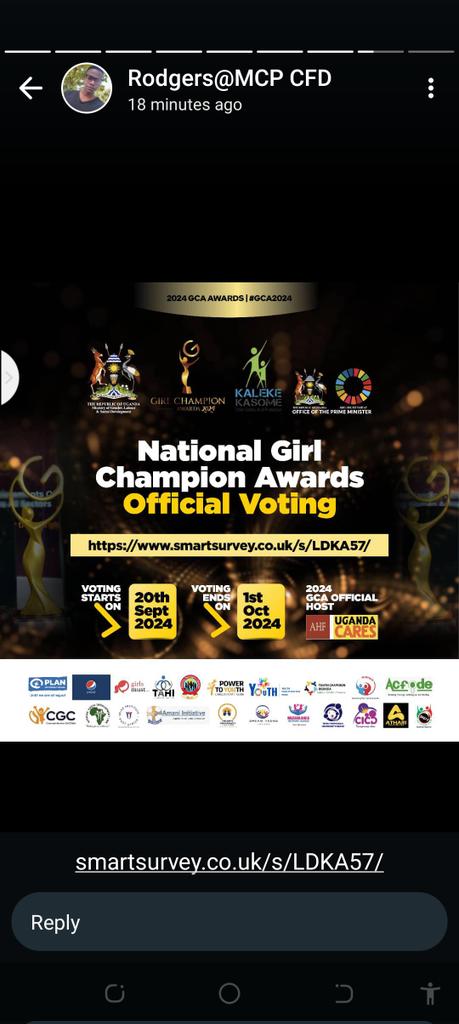 ClaraDominico98's tweet photo. 3 days left for voting, Calling you all to vote with love and respect for Girl innovation award https://t.co/CUXprK2pKD