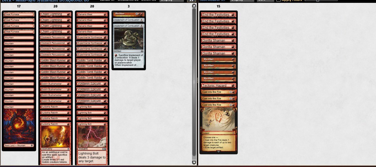 PPalmiotti's tweet photo. Won the pauper challenge with monored 🥳🥳🥳
Decklist provided for my friend @selkcahs seems to be on fire 🔥 
@fireshoes @PauperDecklists https://t.co/owBslcOV2Z
