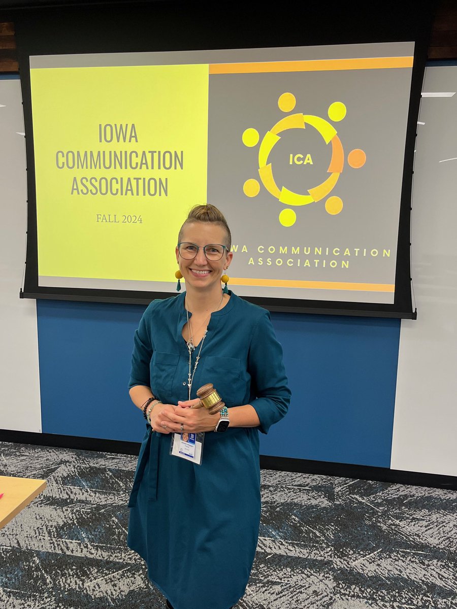 Our Westphal winner is Quinn Gienapp from <a href="/SodakMJ/">University of South Dakota M&J</a> and our Outstanding New Teacher Award winner is <a href="/IowaWesternCC/">Iowa Western</a>’s Keely Lovgren! Also, congrats to Dr. Sarina Chen from <a href="/northerniowa/">University of Northern Iowa</a> for winning our Citation Award! And, a welcome to our new president Aimee Langager! #icaiowa24