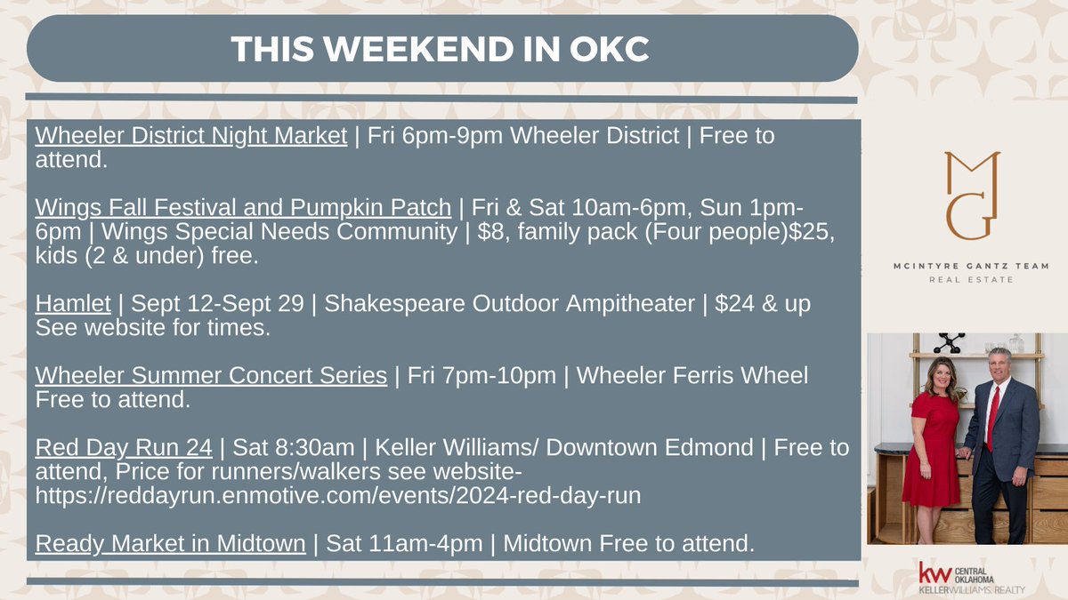 KIRSTENMCINTYRE's tweet photo. Have a great weekend! 😃

#okc #Edmond  #thisweekend #realtor https://t.co/ybpdM45qyN