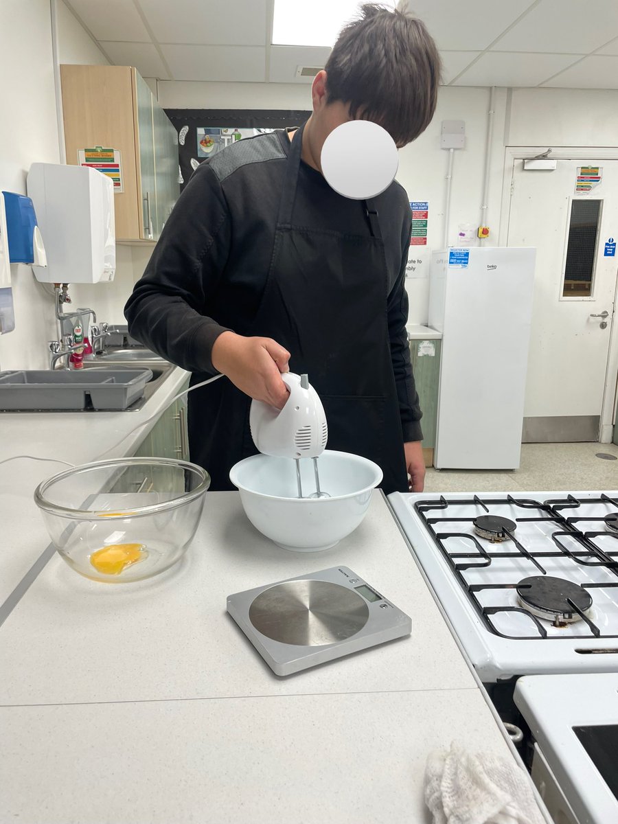 This pupil made amazing waffles today, adding some pink to make sure they looked cool! During our time together we were able to discuss his school week, highs and lows, future aspirations and start thinking about how to plan. Nuture cooking gives pupils a safe space <a href="/IWBSFalkirk/">Inclusion&Wellbeing</a>